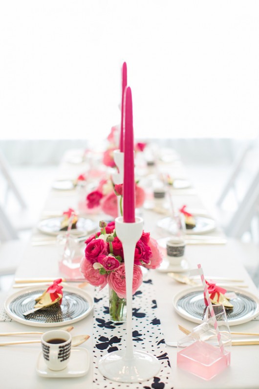 100 Layer Cake:Modern Pink + Black + White Party Ideas