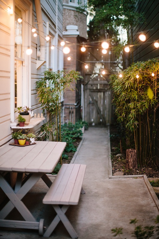 Patio. Home of Kate Davison + Jesse Hayes via This is Brick + Mortar. Photo by Colin Price.
