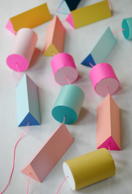 DIY Giant Paper "Bead" Garland by Oh Happy Day