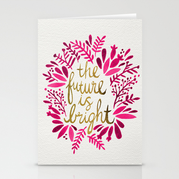 The Future is Bright Card by Cat Coquillette | Society6